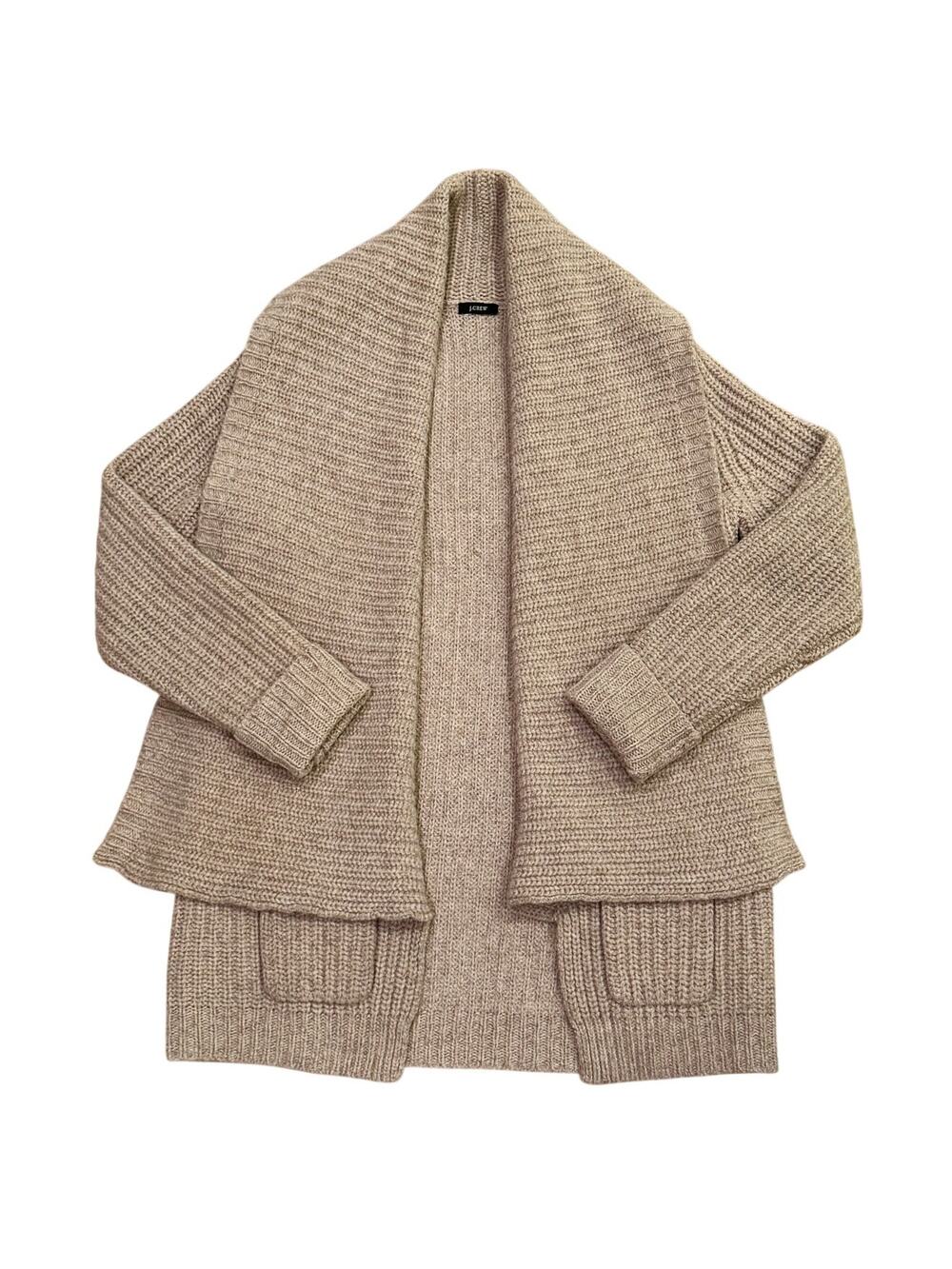 J. Crew Chunky Knit Lambswool Cardigan Shawl Collar Grandmacore Cottagecore